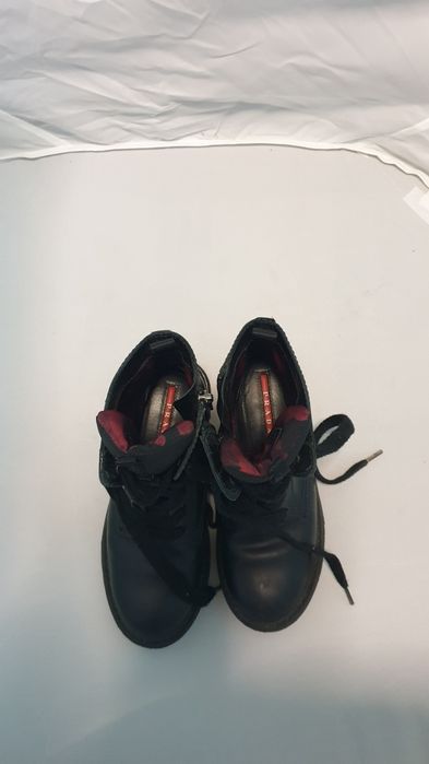 Prada Детски ботушки  с връзки и цип и цип
