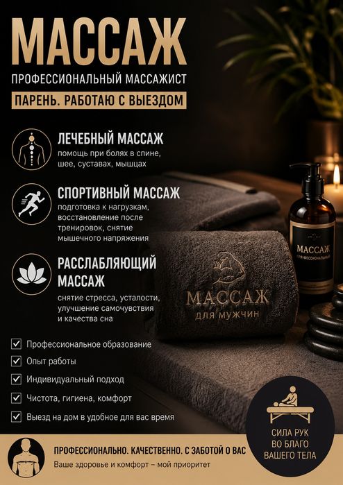 Массажист мужчина Алматы