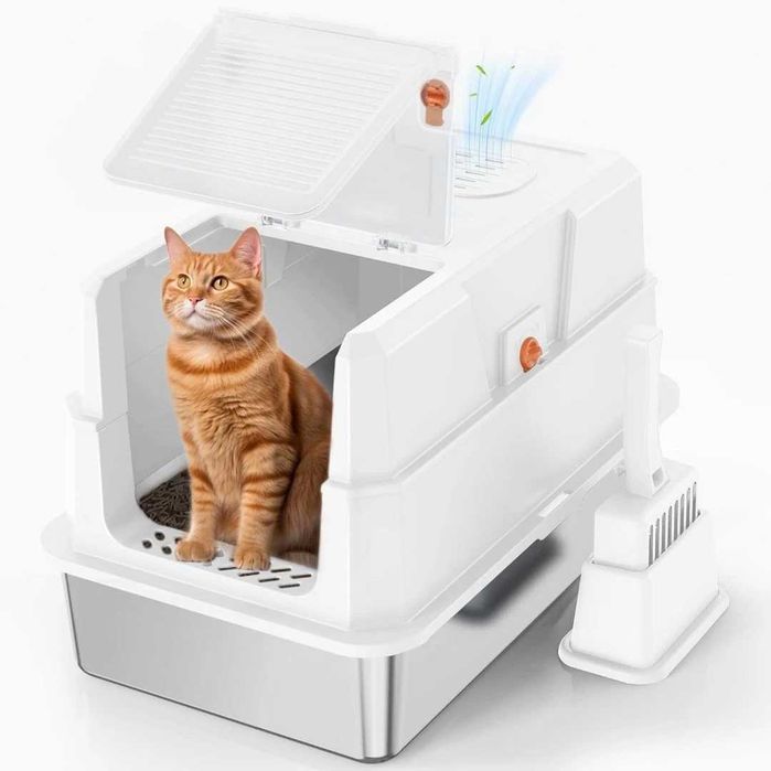 Метална котешка тоалетна