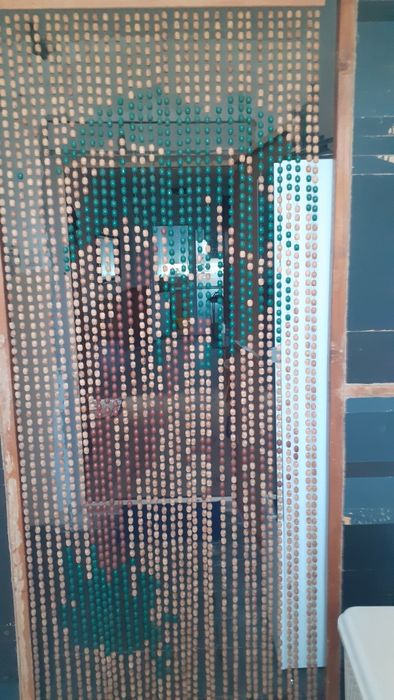 Perdea din bile lemn.