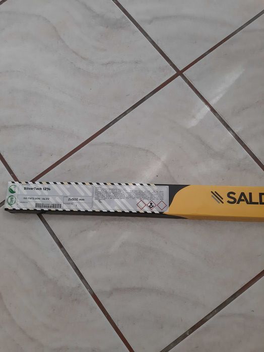 Aliaj lipire argint 12% Saldflux SilverTech 2x500 mm (1 kg) – Nou / Sigilat