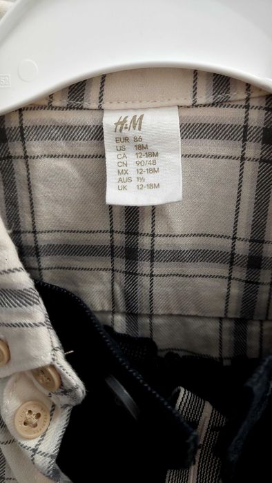 Compleu copii H&M pantaloni și camasa, marime 86