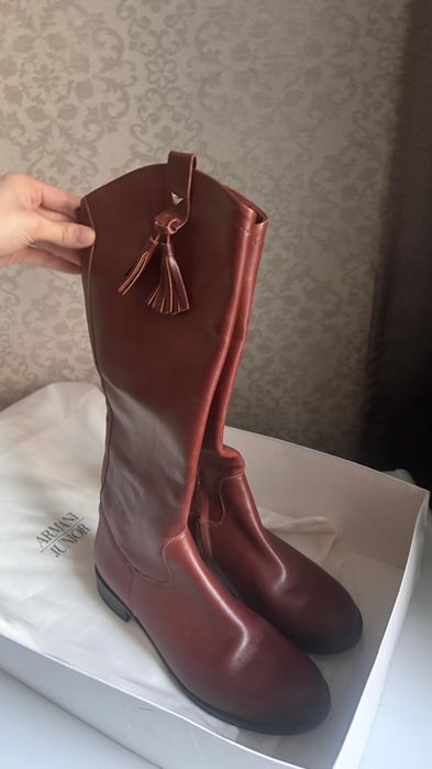 Кожаные сапоги Armani Junior оригинал