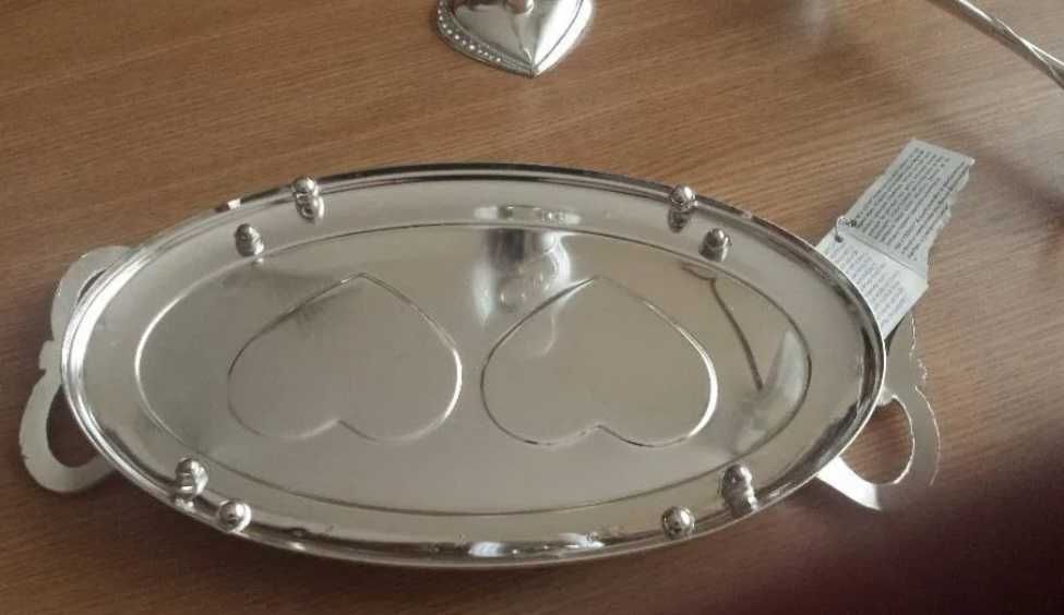 Pahare cu tava si rama foto argintate ,aduse din istambul.