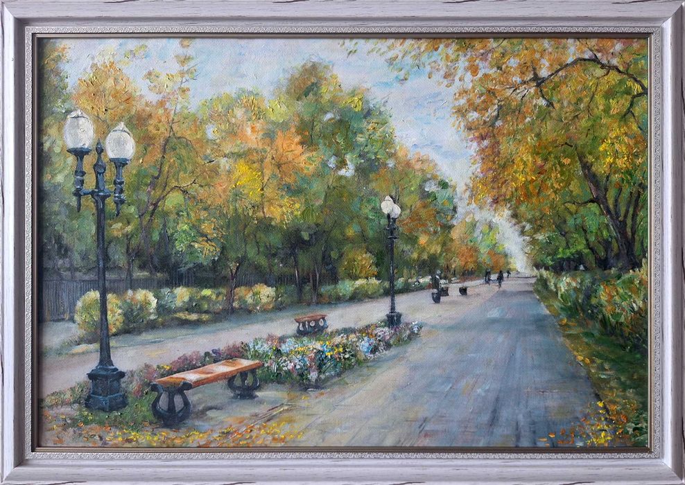 Пишу картины масляными красками