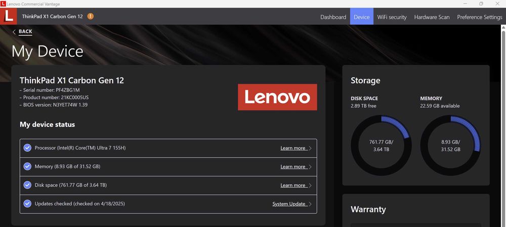 Laptop Lenovo ThinkPad X1 Carbon Gen 12 nou impecabil