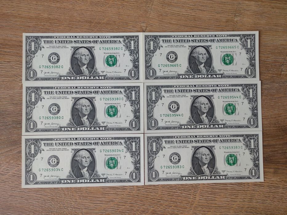 Продам купюры доллары 1 доллар
