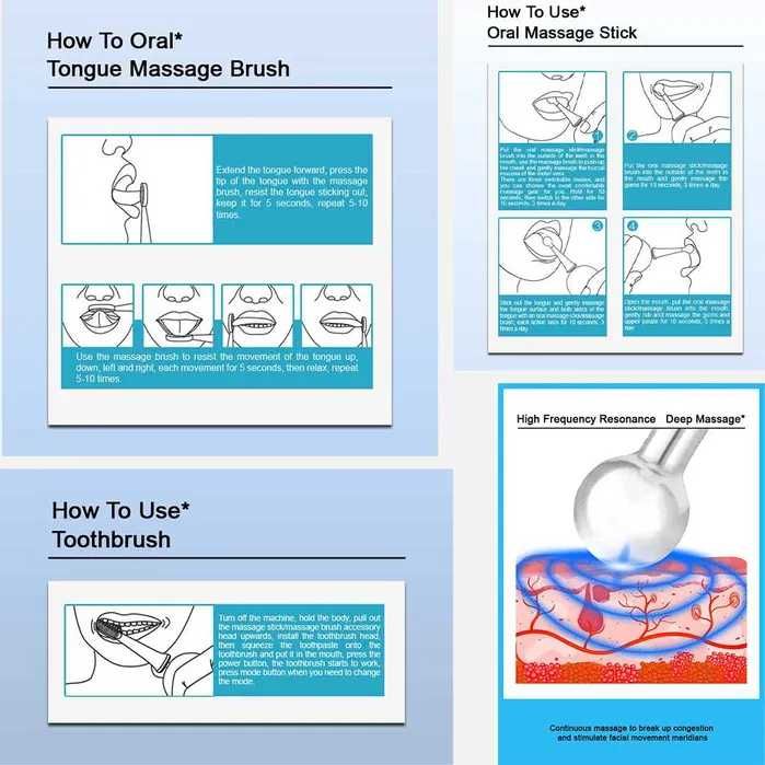 Электрический тренажер для мышц полости рта 3 в 1 Vancocon VA-509