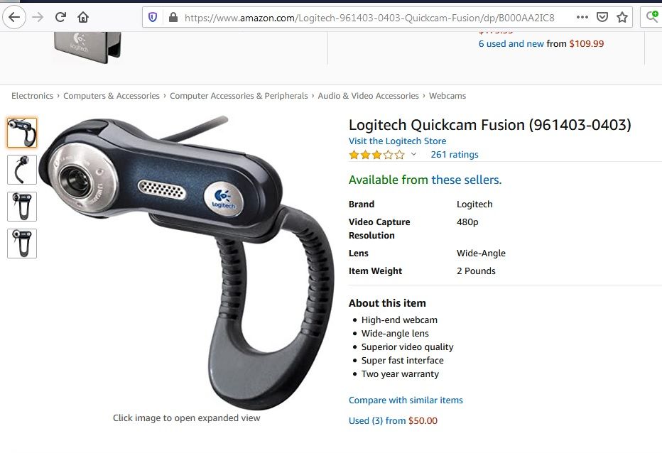 Logitech Quickcam Fusion - хай-енд уеб камера + Logitech C270