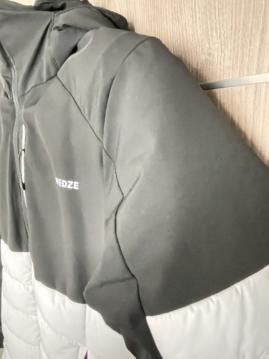 Мъжко ски яке 100, бяло/черно