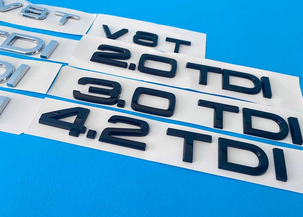 Ауди надпис, Audi, емблема, букви 1.9tdi, 2.0tdi, 3.0tdi, a4, a6, a3,
