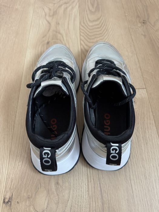 Мъжки  кожени маратонки HUGO BOSS с метален ефект, размер 43
