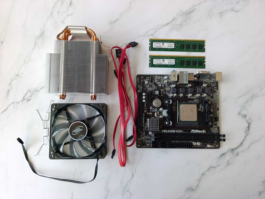 Kit PC ASRock FM2A58M-VG3+ + AMD A8-6600K + 8GB DDR3 + cooler