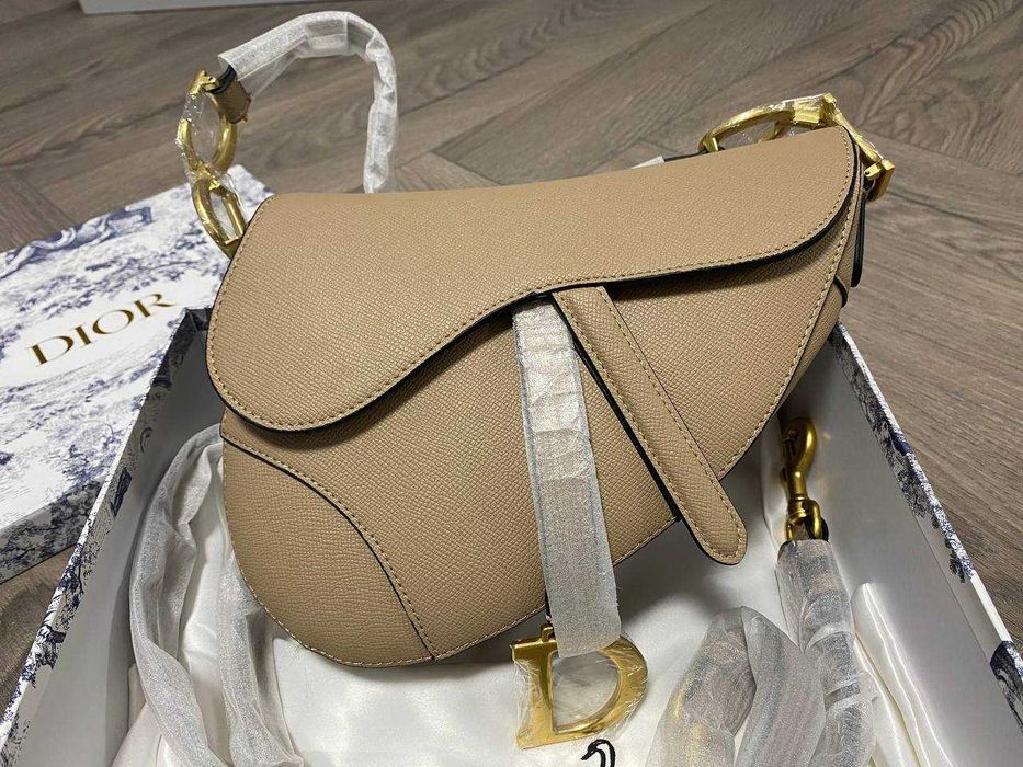 Geanta Dior Saddle Bej / Crem din Piele Naturală - nouă, în cutie