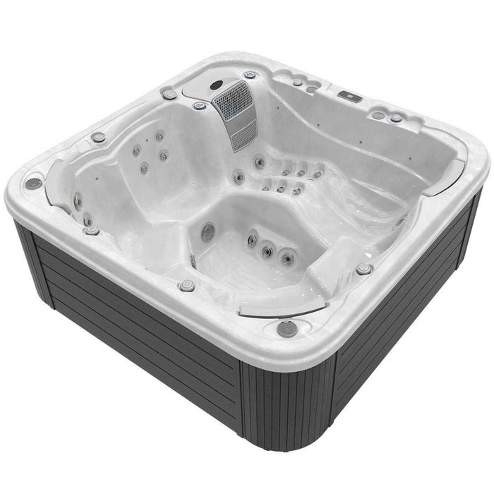 джакузи Wellis Lugano Life, 230x230x90 см, Sterling Silver/Grey