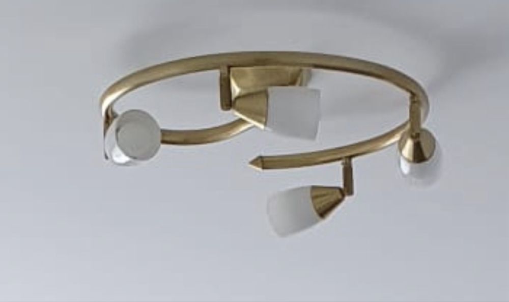 Lampă modernă plafon / aplică 4 spoturi – design elegant auriu