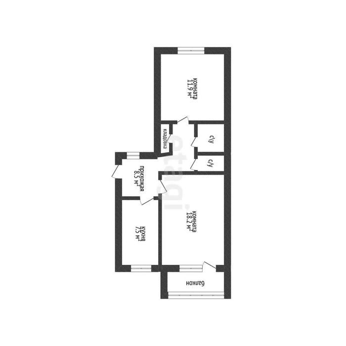 Продается 2ком квартира по Мауленова