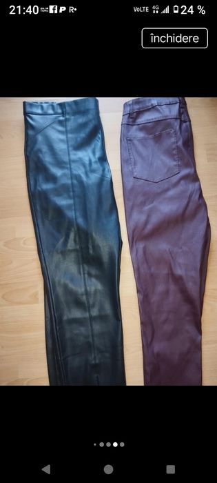 Pantaloni noi imitație piele