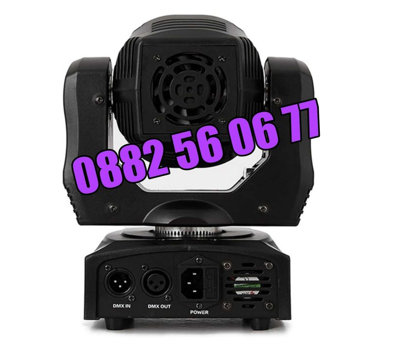 Дискотечен прожектор със 7 диода, прожектор движеща се глава с лазер