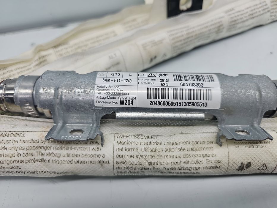 Airbag cortina stanga Mercedes Clasa C (W204) [Fabr 2007-2014] 6047033