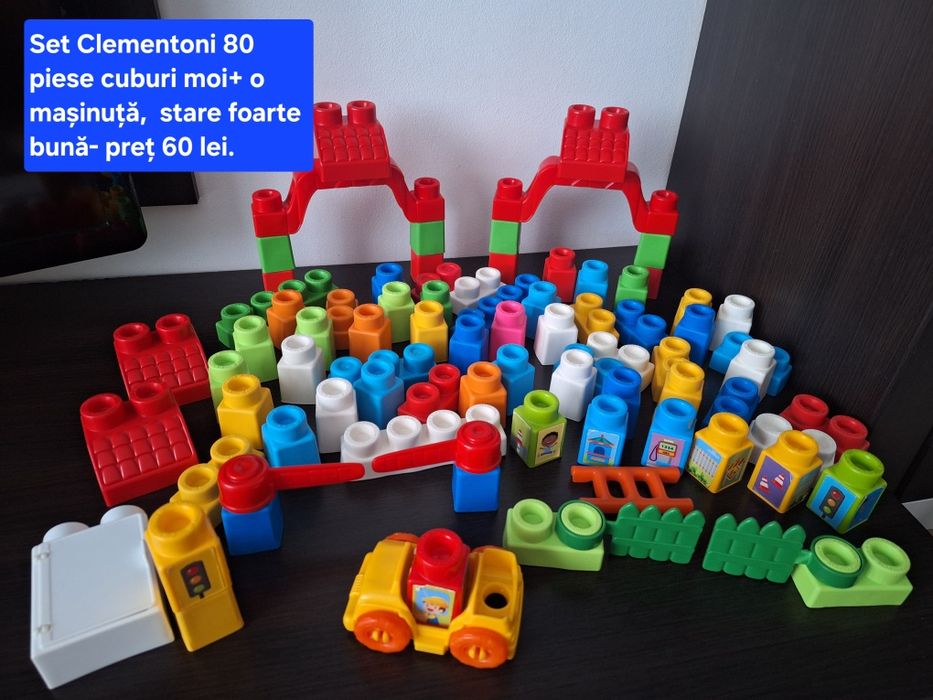 Set Clementoni cuburi moi 80 piese.
