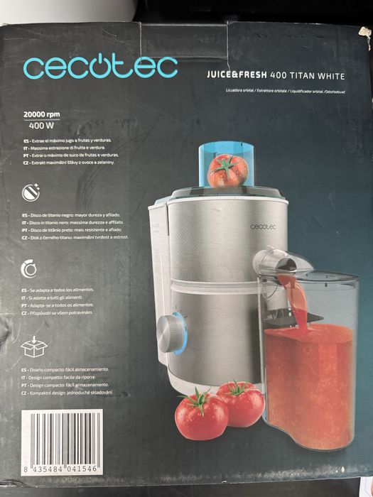Сокоизстисквачка за плодове CECOTEC JUICE&FRESH 400 TITAN WHITE