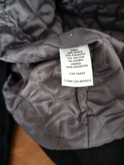 Jachetă neagră Calvin Klein din lână, mărimea M pentru bărbați, geacă