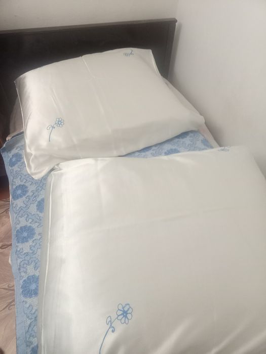 Продам очень большие подушки на пуху  2 шт.