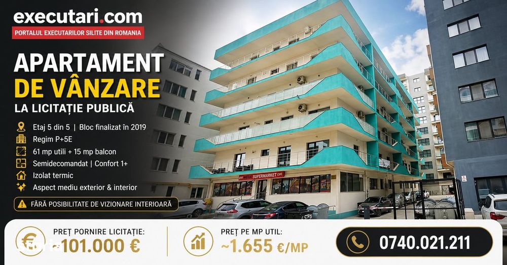 Apartament 2 camere - 61 mp - Et. 5, Mamaia - Sat — fotografia 1