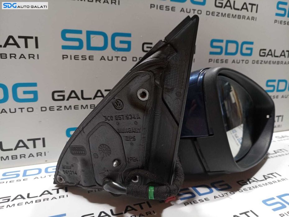 Oglinda Dreapta Electrica cu Lumina Ambientală și Semnalizare Volkswagen Passat B7 2010 - 2015 Cod 3C0857934A [M3833]