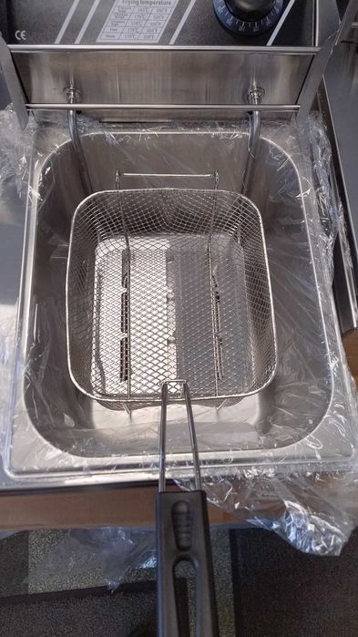 *ПРОМО* Профисионален Електрически Двоен Фритюрник 12 л 5000 W Инокс