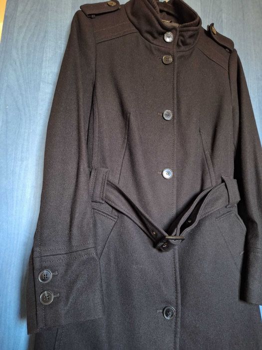 Palton damă Esprit Collection negru cu cordon mărimea 42 (L)