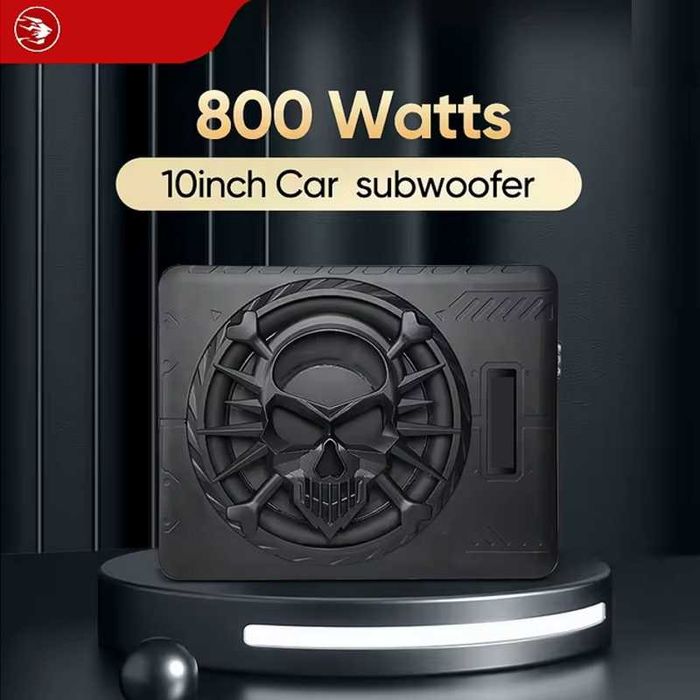 Компактен 10” автомобилен 800W(peak) активен субуфер