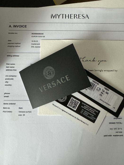 Versace Medusa Aevitas patent leather platform pumps, size 38