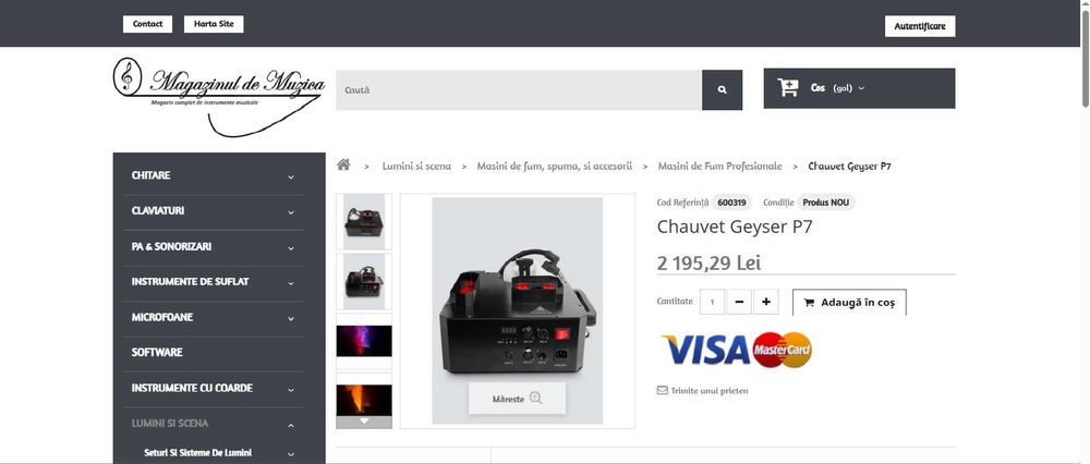 Masina de ceata cu jet vertical  CHAUVET DJ Geyser P7