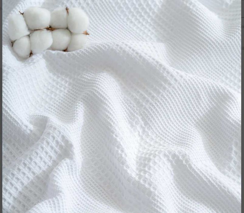 Покрывало хлопок двуспальное белое