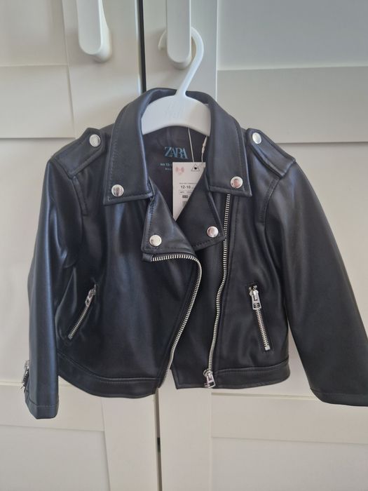 Кожено яке за момиче Zara 12-18 М