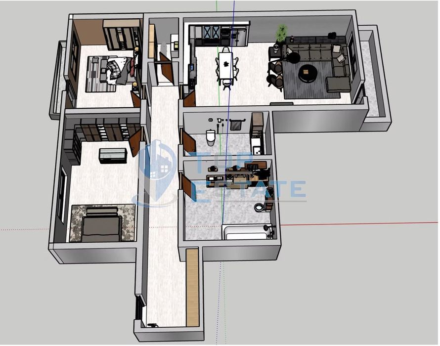 Продава се Тристаен апартамент в Велико Търново, Бузлуджа - 113 кв.м за 1054 €/кв.м - Снимка #3