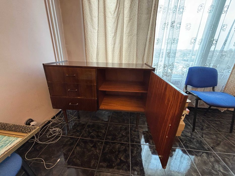 Ретро дървен шкаф / TV секция – винтидж мебели 70-те