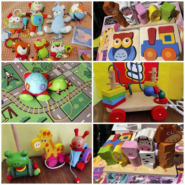 музикални, дървени играчки,монтесори, количка с дистанционно