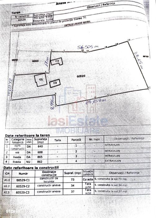 Sat Cercu com Barnova Teren 3000mp cu casa batranesca la str asfaltata