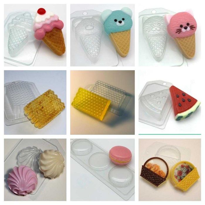 Пластиковые формочки для мыло