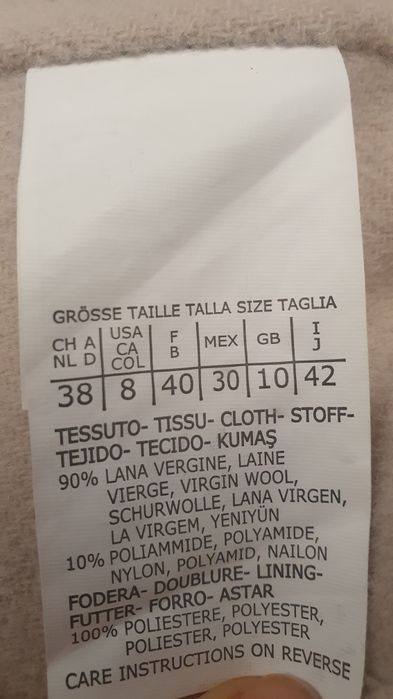 Palton Max Mara lână  virgină 90%