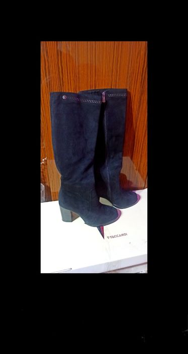 Сапоги замшевые, демисезонные