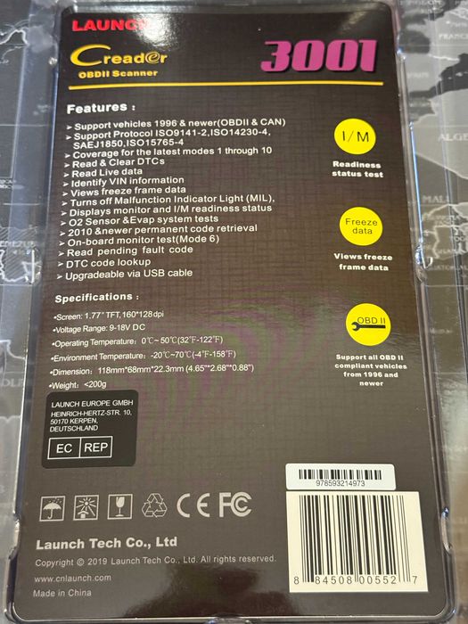 Creader 3001 OBD scanner launch