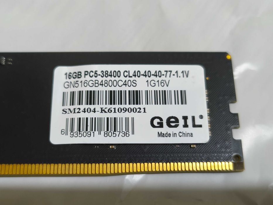 DDR5 GeIL Pristine V GP516GB4800C40SC 2x16=32gb