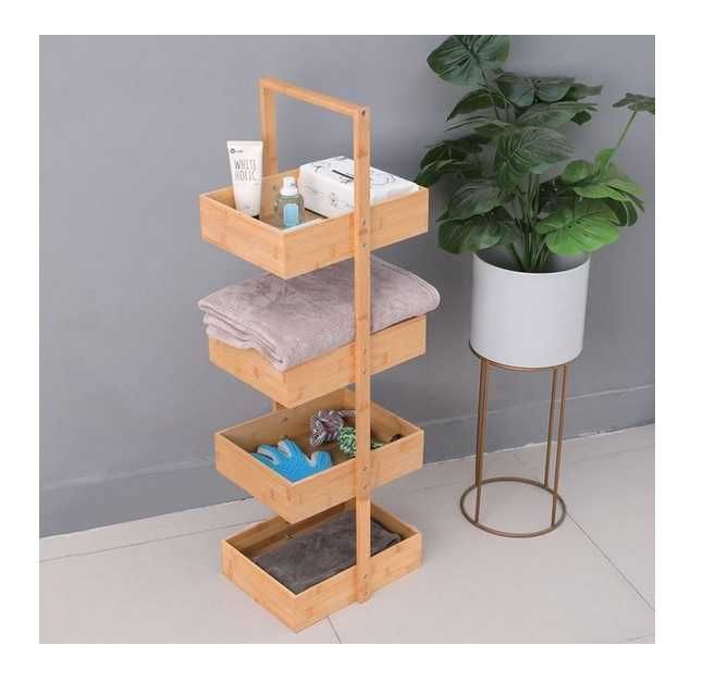 Етажерка, Бамбуков стелаж с 4 рафта, 98см