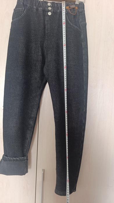 Теплые джинсы с начёсом для девочки 9-10 лет