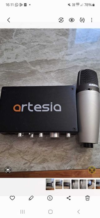 Vând microfon profesional nou și  profesional audio interface