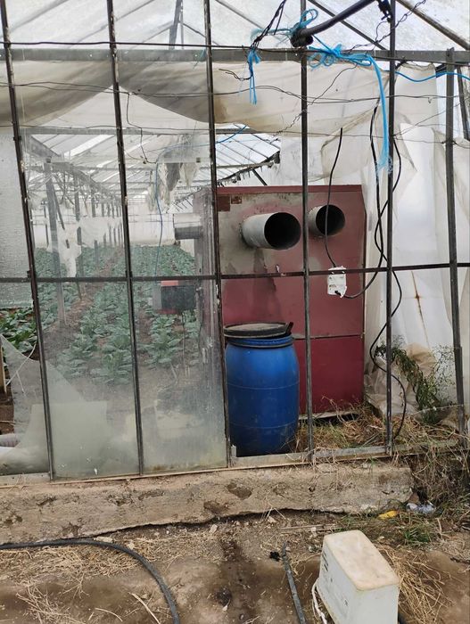 Котел тип калорифер за топъл въздух.Изцяло  отработено масло